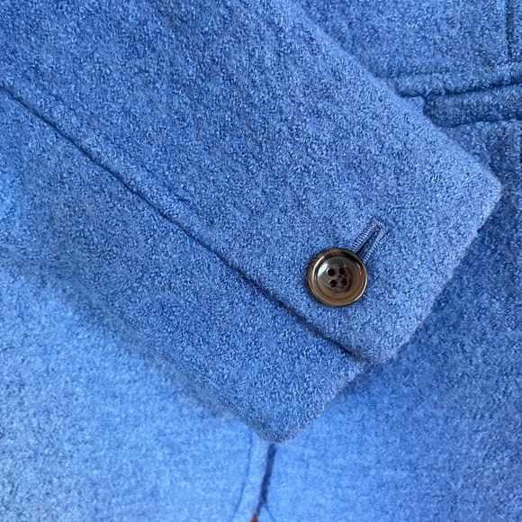 Talbots Blue Boiled Wool Jacket Blazer Size 2 - Picture 8 of 12